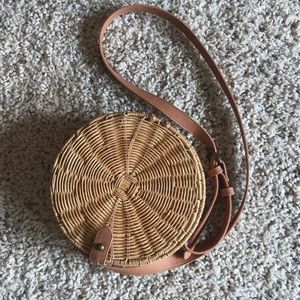 Target Straw Rattan Circle Crossbody Bag